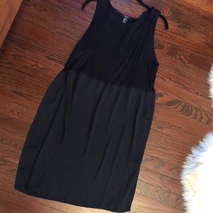 Black long tank jersey + chiffon